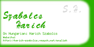 szabolcs harich business card